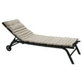 thumbnail image 4 of 72.83 Inch Khaki Chaise Lounge Cushion Set for Outdoor Patio Polyester Material, Perfect for Relaxation, 4 of 9