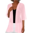 thumbnail image 3 of Frostluinai 3/4 Sleeve Cardigan for Women Open Front Chiffon Lightweight Summer Cardigans Sheer Beach Vacation Cover ups S-2XL, 3 of 8