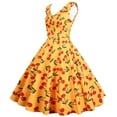 thumbnail image 1 of Pompotops Robe de Soirée Sans Manches pour Femmes Années 1950, 1 of 9
