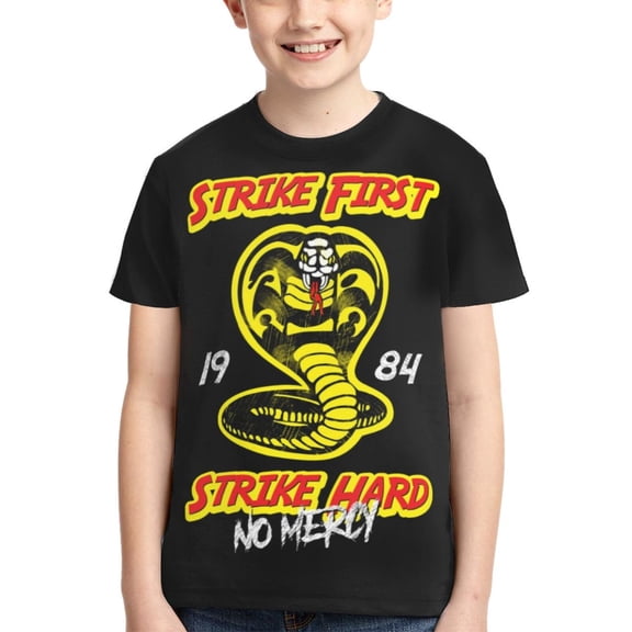 Kids 3D Graphic Cobra Kai T-Shirts, Novelty Shirts Crewneck Short Sleeve Tees for Youth Boys Girls