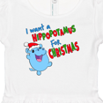 thumbnail image 4 of Inktastic I Want a Hippopotamus For Christmas Cute Stuffed Hippo Girls Baby Dress, 4 of 5