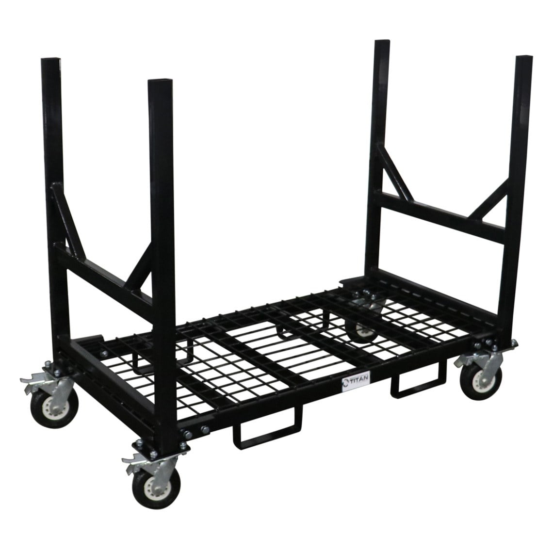 Titan Distributors Inc Mobile Industrial Bar Cradle Cart Truck with Heavy Duty Locking Casters 2,500 LB Capacity 