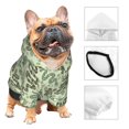 thumbnail image 3 of Fotbe Green Snake Print Small Dog Sweater Hoodies Pet Grey Hooded Soft Fleece Sweatshirts with Pocket Fall Winter Puppy Cat Sweaters Warm Clothes-X-Large, 3 of 7