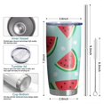 thumbnail image 6 of 20 Oz Summer Watermelon Coffee Tumbler Double Wall Insulated Stainless Steel Water Bottle | Metal Reusable Thermoses Flask with Cup Cap | Leak & Sweat Proof with Anti-Dust Lid, 6 of 7