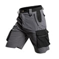 thumbnail image 2 of YLSDY Men's Water Resistant Cargo Shorts, Slightly Stretch Durable Fabric, Multi-Pocket Solid Shorts Gray XXL, 2 of 5