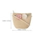 thumbnail image 2 of EeaseMX Bolso bandolera de paja para niñas, tejido a mano con encaje floral, ideal para playa (beige, color de flor al azar), 2 of 7