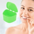 thumbnail image 2 of Unique Bargains 1 Pc Braces Box Portable Denture Cases Cyan, 2 of 5