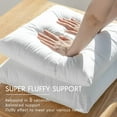 thumbnail image 4 of 18×18 High Quality Goose Down Feather Pillow -5% Down Filling, High Filling Weight, 250 TC Cotton Cover, Square, White., 4 of 5