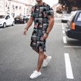 thumbnail image 2 of Vedolay Mens Shorts Tracksuit Mens Short Sets 2 Piece Outfits Summer Shirt and Shorts Set Beach Tracksuit,Red L, 2 of 3