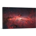 thumbnail image 1 of ARTCANVAS Milky Way Galaxy in Red Hubble Telescope Canvas Art Print - Size: 12" x 8" (0.75" Deep), 1 of 9