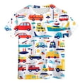thumbnail image 4 of Zanarzt Toddler/Baby Boy Short Sleeve Shirts Toddler Boys Short Sleeve Shirts Cotton Summer T Shirts Cartoon Graphic Tops Tees Red,8-9 Years, 4 of 5