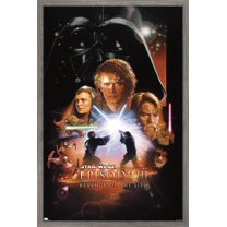 Star Wars: Revenge of the Sith - One Sheet (No Billing Block) Wall Poster, 22.375" x 34" Framed