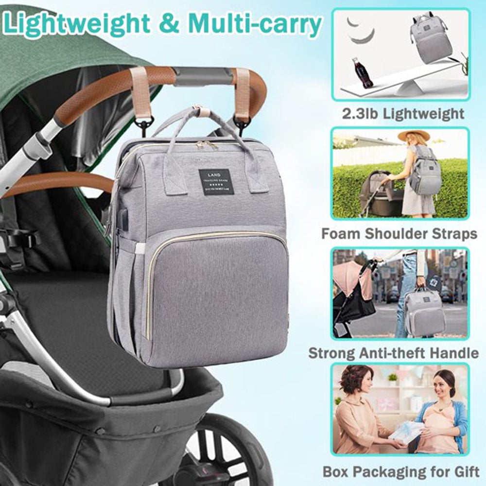 Diaper Bag Backpack, Baby Bag Diaper Bag with Changing Station Baby Girl Boy Waterproof Diaper Bag for Travel Baby,Rinder