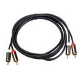 thumbnail image 1 of Cable de audio de 2 RCA macho a 2 RCA macho, estable, compacto, multiusos, resistente, cable auxiliar para altavoces y mezcladores domésticos. 300 centímetros, 1 of 10