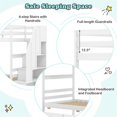 thumbnail image 2 of Topcobe Twin Over Twin Bunk Bed with Storage Stairs and Drawers, Bed Frame, Indoor Furniture for Bedroom-White, 2 of 10