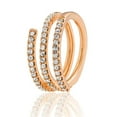 thumbnail image 3 of Matashi 18k Rose Gold Plated Luxury Coiled Ring Designed with Sparkling Crystals Size 6, 3 of 4