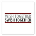 thumbnail image 1 of DistinctInk Custom Bumper Sticker - 4" x 4" Decorative Decal - White Background - Wish Together Swish Together Basketball, 1 of 2