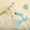 thumbnail image 6 of Unique Bargains 1 Pc Retro Bow Headbands for Women Blue White, 6 of 6