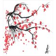 thumbnail image 3 of Nature Duvet Cover Set, Sakura Blossom Japanese Cherry Tree Garden Summertime Vintage Cultural, Decorative 3 Piece Bedding Set with 2 Pillow Shams, California King, Vermilion Grey and White, Ambesonne, 3 of 3