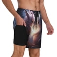 thumbnail image 2 of Fotbe Fox Couple Men’s Swim Trunks Quick Dry Swim Shorts Board Shorts with Mesh Lining-Large, 2 of 9