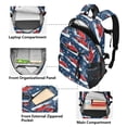 thumbnail image 5 of JIALIOU 14" Laptop Backpack Waterproof Airline Approved Stylish Casual Daypack for Travel Business College Work, Snowman Snowflake Star, 5 of 8