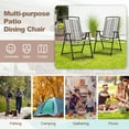 thumbnail image 5 of Costway 2pcs Patio Folding Sling Chairs Dining Armrest Backrest Outdoor Portable Streak, 5 of 10