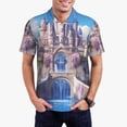 thumbnail image 1 of Fotbe Majestic Fantasy Castle Camiseta Polo de Golf para Hombre con Estampado – Camisa Deportiva Transpirable con Cuello Abotonado-Small, 1 of 6