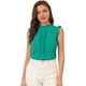 thumbnail image 1 of Blusas Elegante Sin Mangas Vintage De La Década De 1950 Con Volantes Para Oficina De Negocios Para Mujer Verde viridiano S Allegra K, 1 of 6