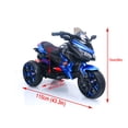 thumbnail image 4 of Taoruifang blue 12V Kids Motorcycle Battery Powered Ride-On with PU Seat & Training Wheels for Ages 3-6, 4 of 7