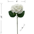 thumbnail image 3 of Mainstays Indoor Artificial Hydrangea Flower Stem, White Color, Assembled Height 24", 3 of 5