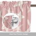 thumbnail image 6 of Abstract Retro Ocean Starfish on Pink Valances for Windows,Kitchen Valance Rod Pocket Short Curtain, Summer Marine Life Valance Curtain Window Valances for Bedroom Bathroom Living Room 42x18in, 6 of 9