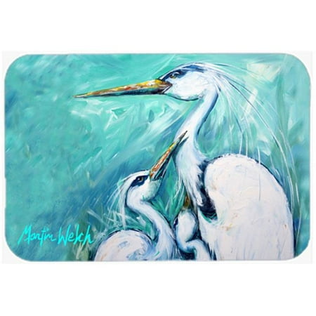 

Mothers Love White Crane Glass Cutting Board - Large