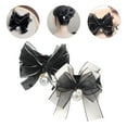 thumbnail image 4 of Miangastore Assorted Color Pearl Hair Clips with Bow Design for Decor Fabric and Pearl Material Fits Most 2pcs, 4 of 8