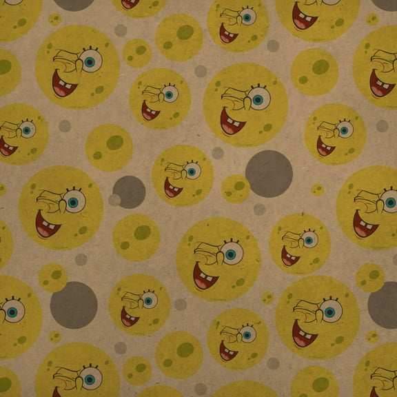 SpongeBob Winking Face Premium Kraft Gift Wrap Wrapping Paper Roll