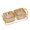 Brown 2 Grids, variant on Creative Divided Serving Dishes with Lid Food Storage Box Dried Fruit Plate 4 Grids