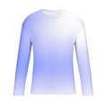 thumbnail image 5 of Men Shirts Mens Long Sleeve Tee Shirts Casual Stylish Gradient Color Fall Crewneck Basic Pullover Tops Winter Base Layer Blouses, 5 of 5