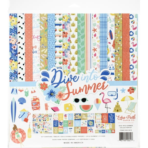 Echo Park Collection Kit 12"X12"-Dive Into Summer