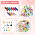thumbnail image 4 of 392 PCS Cheer Pins Spirit Clips Set, DIY Cheer Clips for Backpack, Includes 100 Colorful Wooden Clips, Fluffy Balls, Fabric Bows, Resin Animal Figurines for Craft Projects, 4 of 6