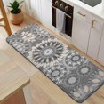 thumbnail image 5 of Gray Floral Mandala and Leaf Pattern Kitchen Rug Mat,Kitchen Runner Rugs Non Skid Washable,Decorative Kitchen Floor Mats for Kitchen,Sink,Laundry,17"x47.2", 5 of 7