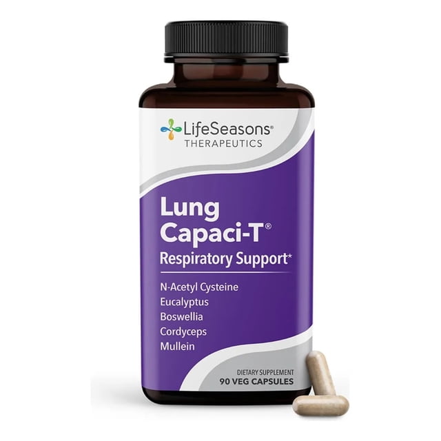 LifeSeasons, Lung Capaci-T®, Refuerzo respiratorio, 90 cápsulas vegetales