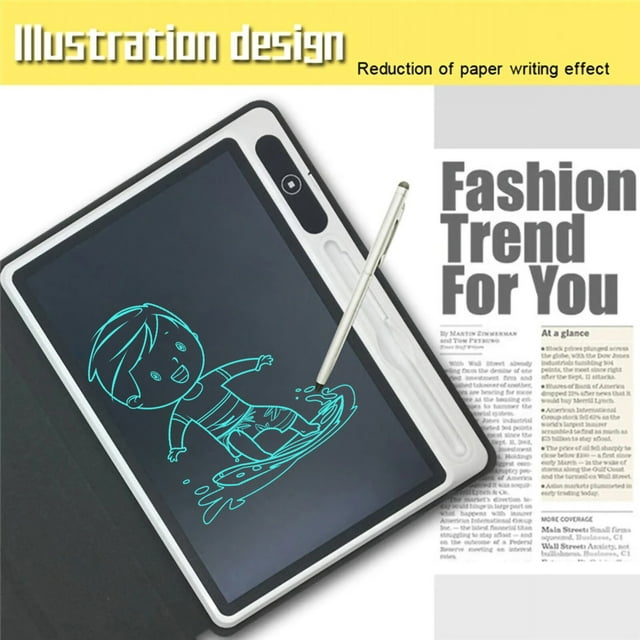 ZASCHMOY LCD Writing Tablet, 10.1 Inch Color Screen Business Handwriting Board, Doodle Board with PU Cover Magnetic Stylus, Paperless Office Gifts