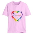 thumbnail image 4 of EQWLJWE Heart Shirts Tops Womens Valentine's Day T Shirt Short Sleeve Mother's Day Graphic Print Tee, 4 of 4