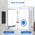 thumbnail image 5 of 【No requiere batería】 Timbre inalámbrico resistente al agua, kit de timbre de puerta AURTEC con 1 receptor de flash LED enchufable y 1 transmisor autoalimentado de presión, 51 timbres y 4 niveles de v, 5 of 5