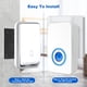 thumbnail image 5 of 【No requiere batería】 Timbre inalámbrico resistente al agua, kit de timbre de puerta AURTEC con 1 receptor de flash LED enchufable y 1 transmisor autoalimentado de presión, 51 timbres y 4 niveles de v, 5 of 5