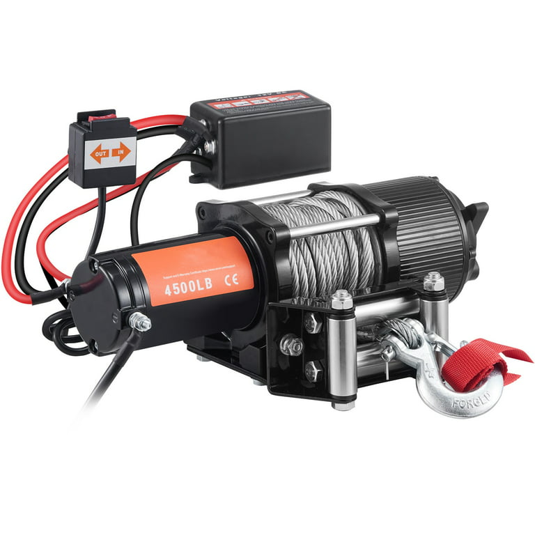 Bentism Electric Winch, 12V 4500 lb Load Capacity Steel Rope Winch, IP55 39ft ATV UTV Winch with Wireless Handheld Remote, Size: 4500 lbs