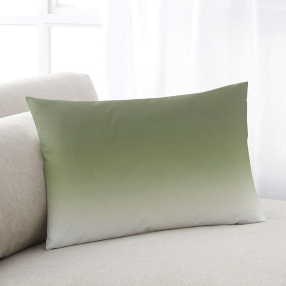 Sage Green Ombre Throw Pillow Covers, Farmhouse Sage Green Ombre Soft Breathable Pillow Cases with Invisible Zipper for Sleeping, Body Pillowcases for Couch Bed Sofa Chair 24x36 Inches