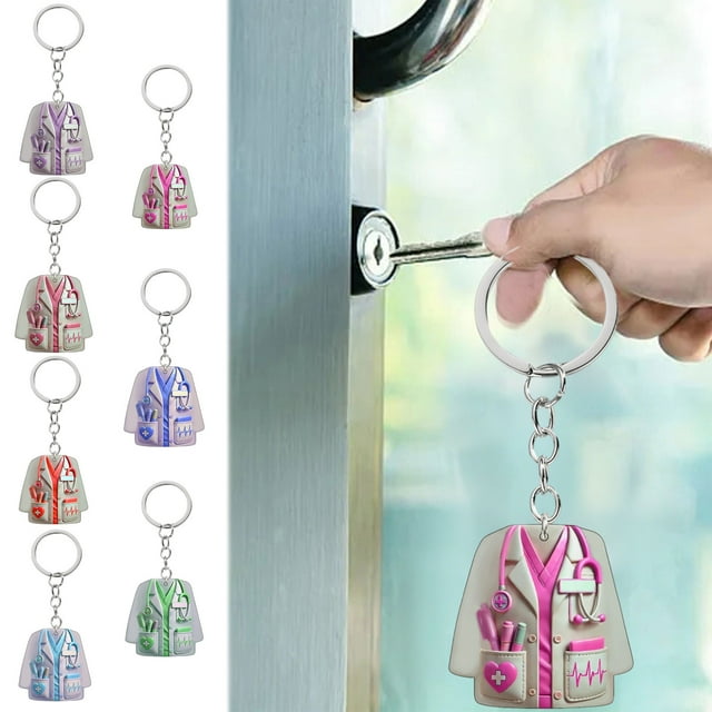 Celebrate Your Favorite Healthcare Theme Acrylic Keychain Set for Doctors and Students | Appreciation for and | Birthday 7pc Character Accessories 7PCS