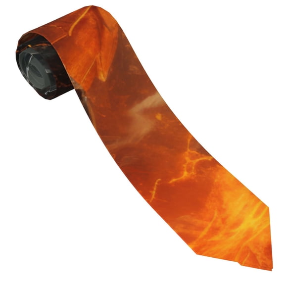 Salouo Fiery Dragon Of Chaos Pattern Men's Silk Ties 4.7"Necktie for Men Formal Ties Business Necktie Men's Wedding Fashion Accessory