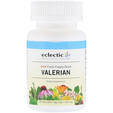 Eclectic Institute Raw Fresh Freeze-Dried, Valerian, 425 mg, 90 Non-GMO Veg Caps