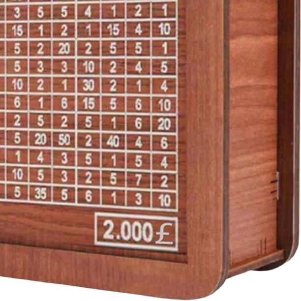 Tirelire en bois avec compteur, banque de monnaie avec objectif d'épargne et chiffres, réutilisable, pour enfants, objectif d'épargne 2000